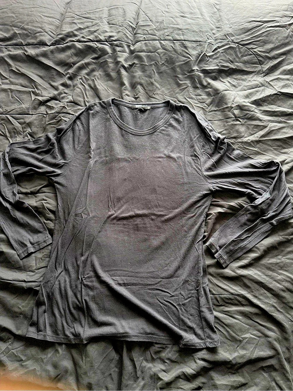 Alexander Wang Long Sleeve Tee in Black Size Small